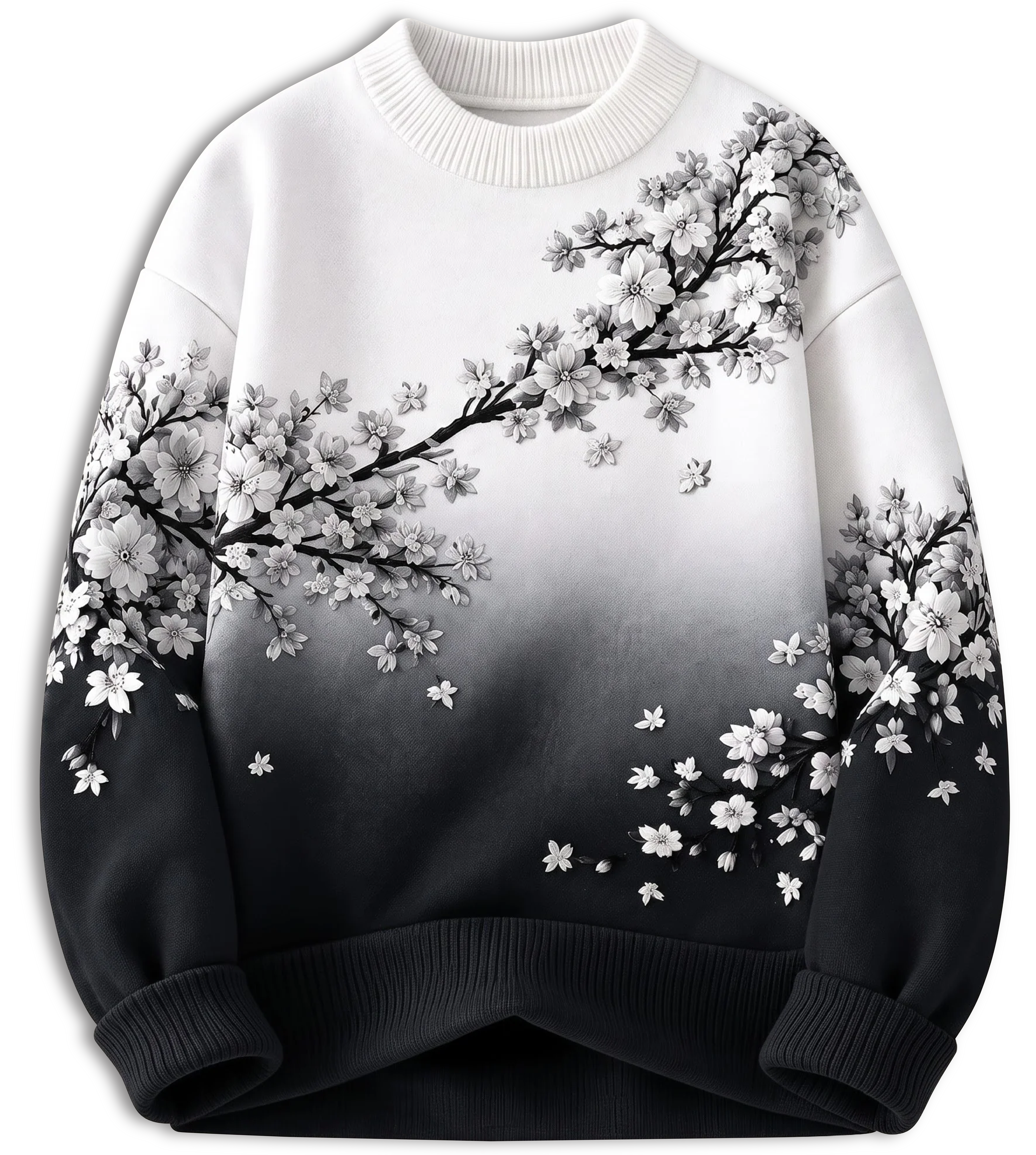Floral gradient sweatshirt manufactured by Moist Corp